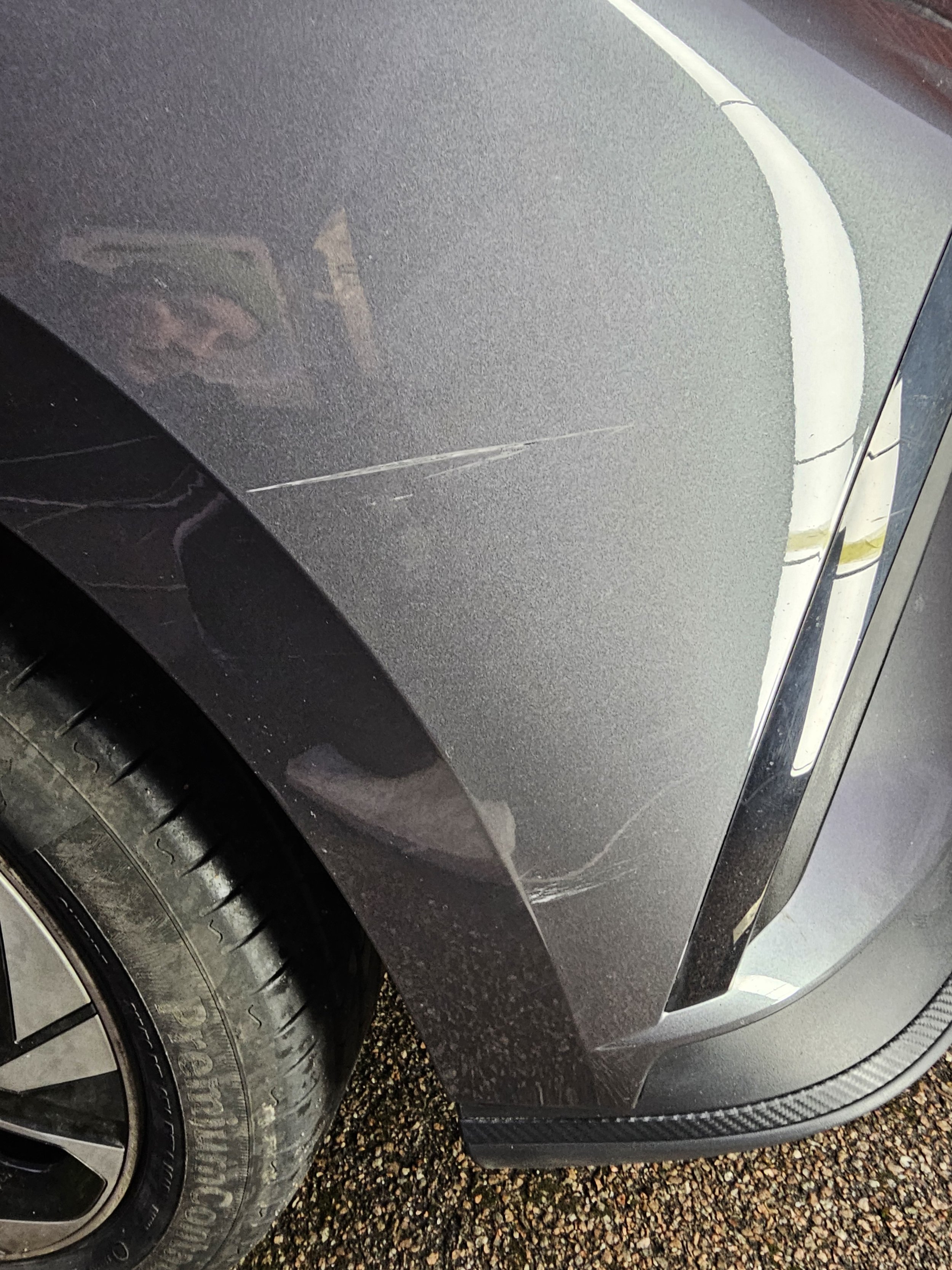 MG4 Front Bumper Scratch Before Repair