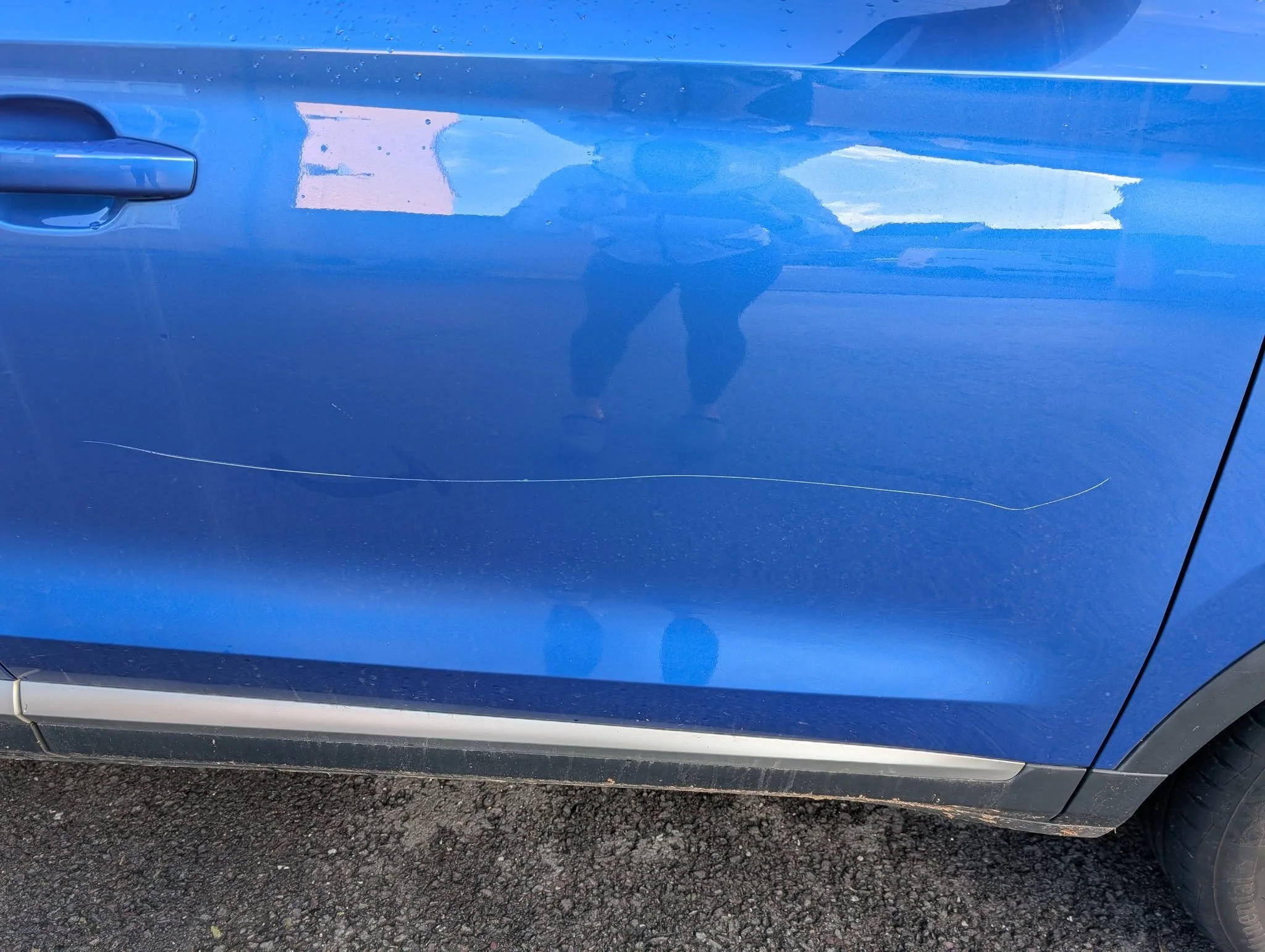 MG ZS Vandalism Scratch Before Repair