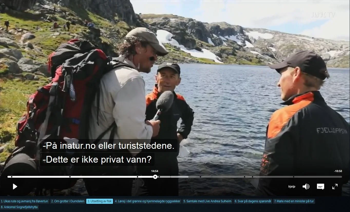 Fjelloppsynet satte ut fisk med Monsen