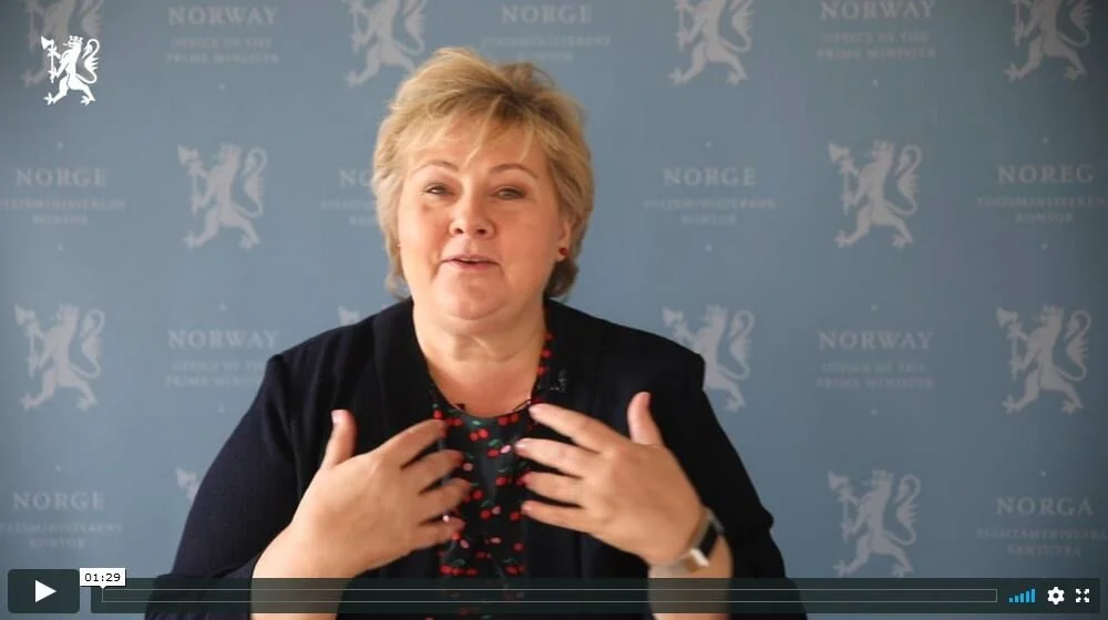 Jubileumshilsen fra statsminister Erna Solberg
