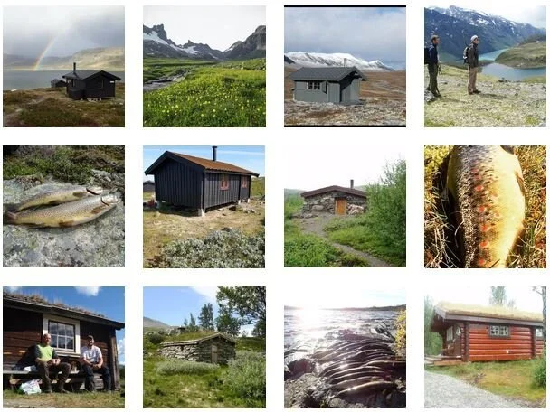 Sommerhytter med båt, kano og fiskemuligheter