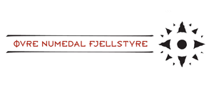 Logo med teksten 'Øvre Numedal Fjellstyre' og et symbol med en kompasslignende utforming.