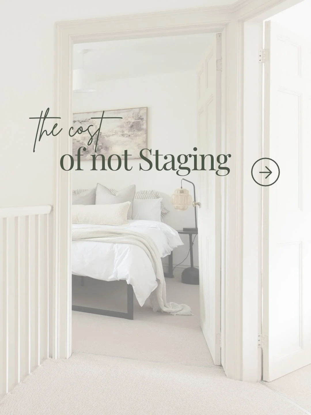 Every extra week your property sits on the market costs you more than you think.
Finance and lending costs, service charges, utilities &amp; upkeep BUT the biggest cost of all is your capital tied up in a property that isn&rsquo;t moving.

Staging is
