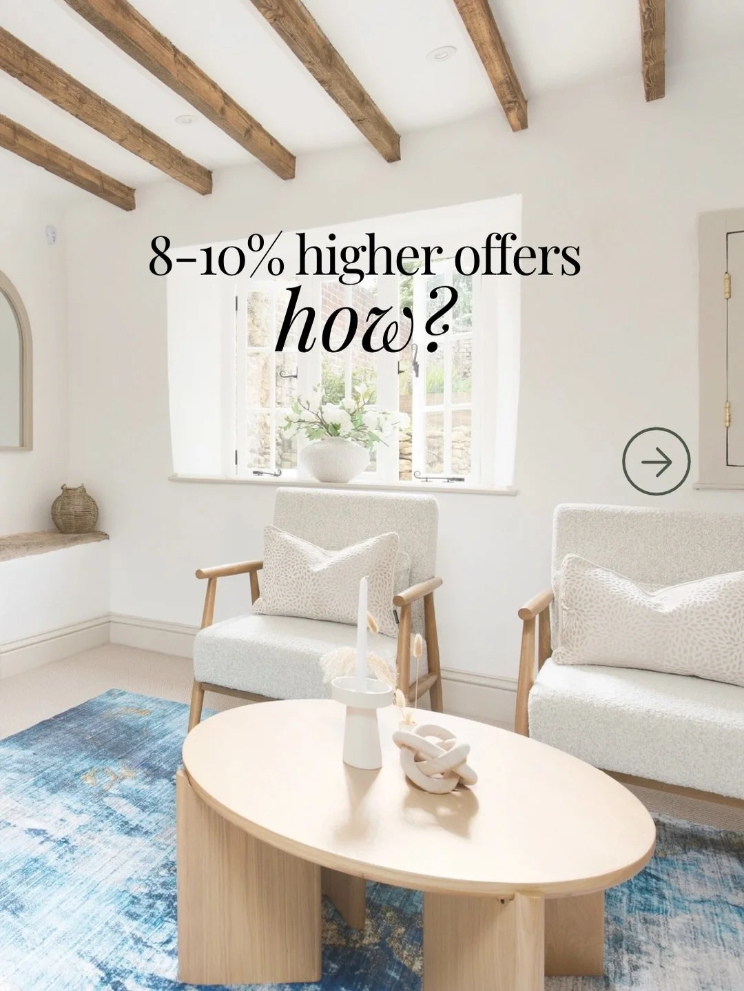 Industry research suggests staged homes can sell for 8&ndash;10% more than unstaged ones.
The reason is simpler than it sounds, presentation signals value. When a buyer walks into a home that feels finished, considered &amp; lived in they perceive it