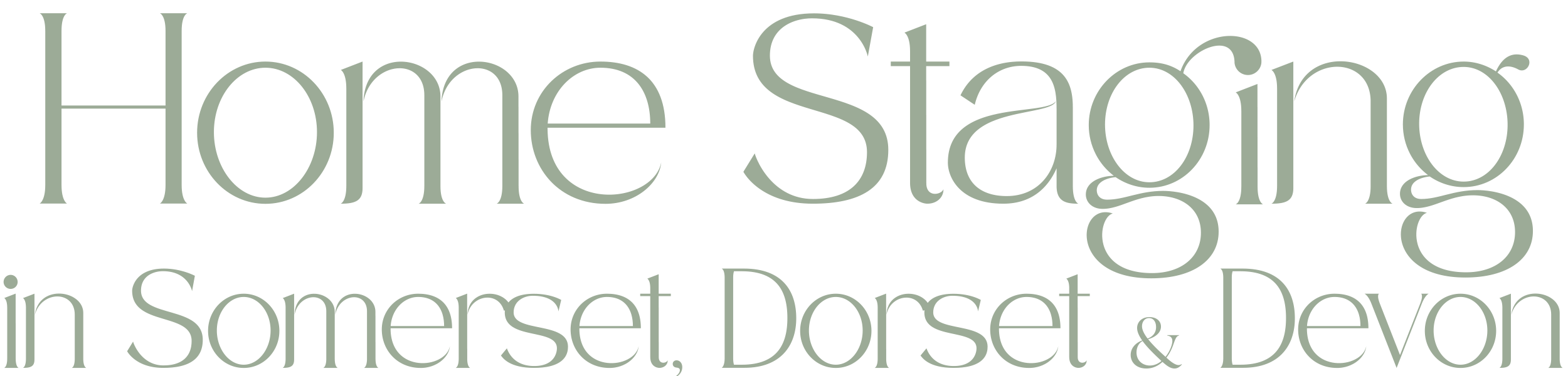 Company logo reading 'Home Staging in Somerset, Dorset & Devon' in a stylized font