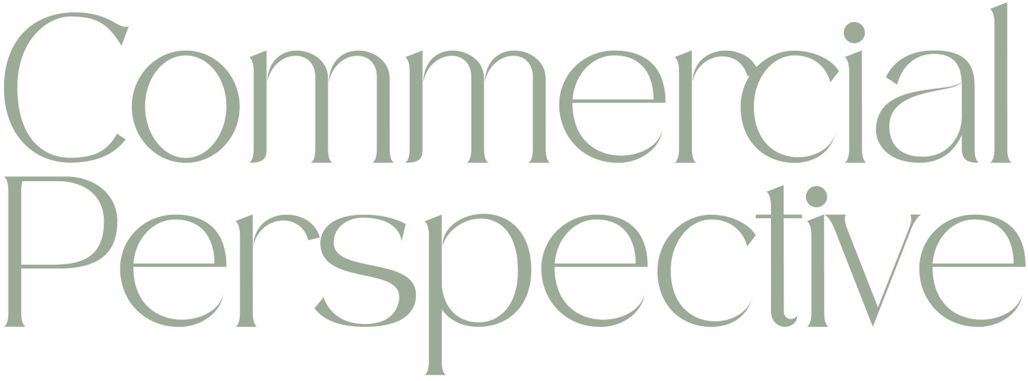 Text reading 'Commercial Perspective' in a stylised font.