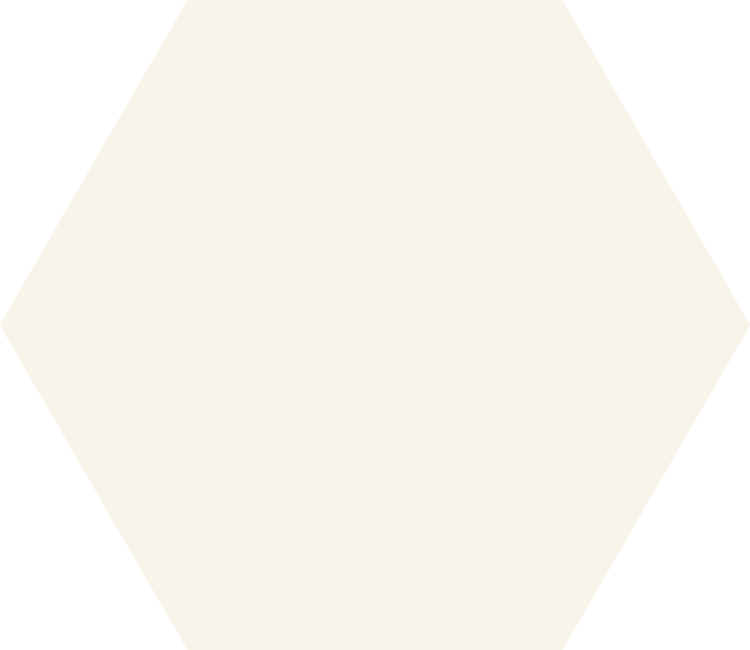 Montessori shapes: cream hexagon.