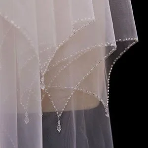 Madewhite beaded wedding veil collection