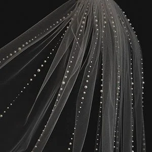 Pearl wedding veil collection