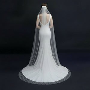Chapel length wedding veil collection