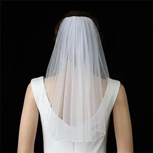 Shoulder length wedding veil collection
