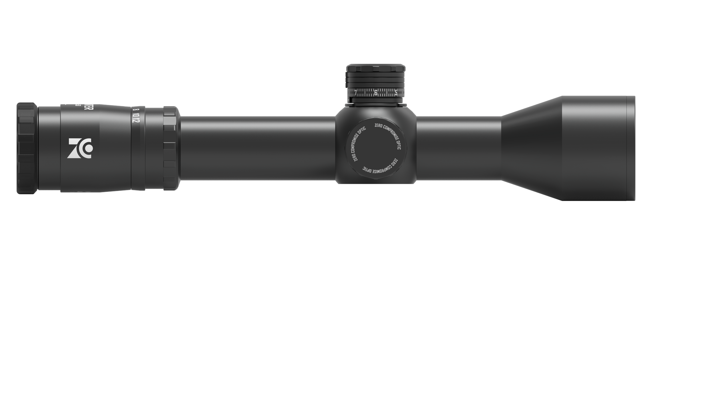 Fernrohr mit schwarzem Körper und Vergrößerungsglas