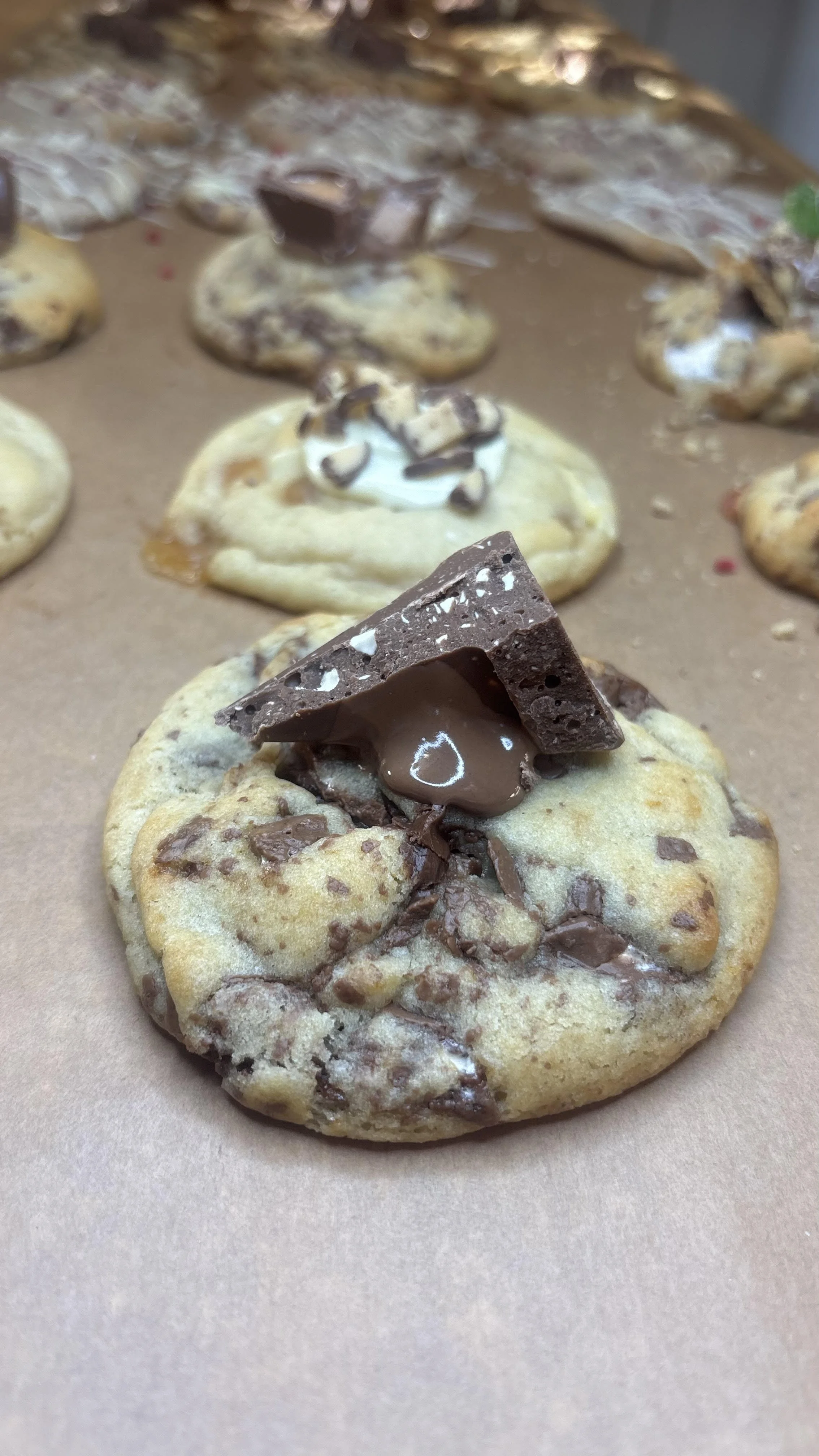 Toblerone stuffed with nutella Bruno's Bakes cookie