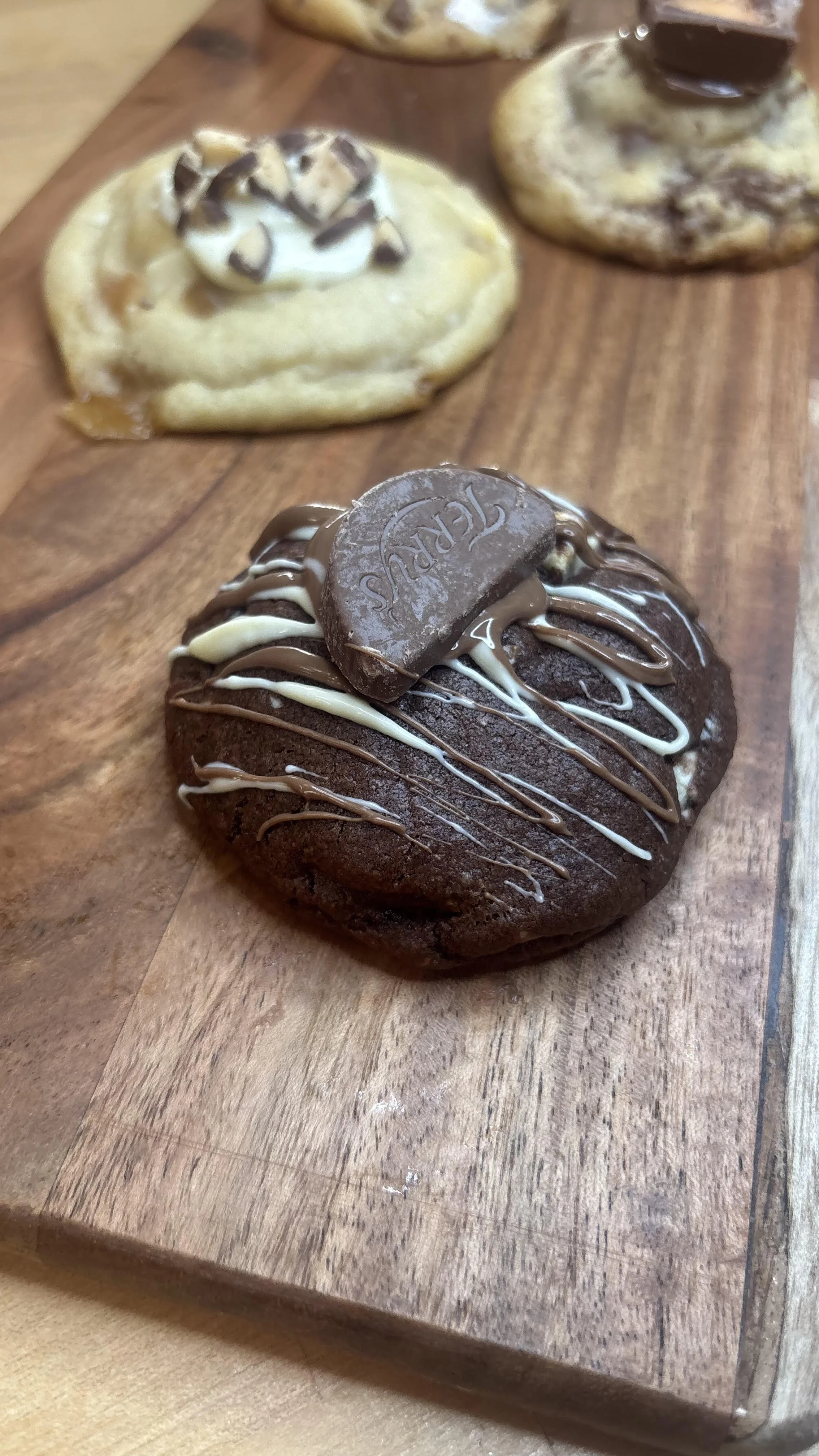 Terry's double chocolate orange Bruno's Bakes cookie