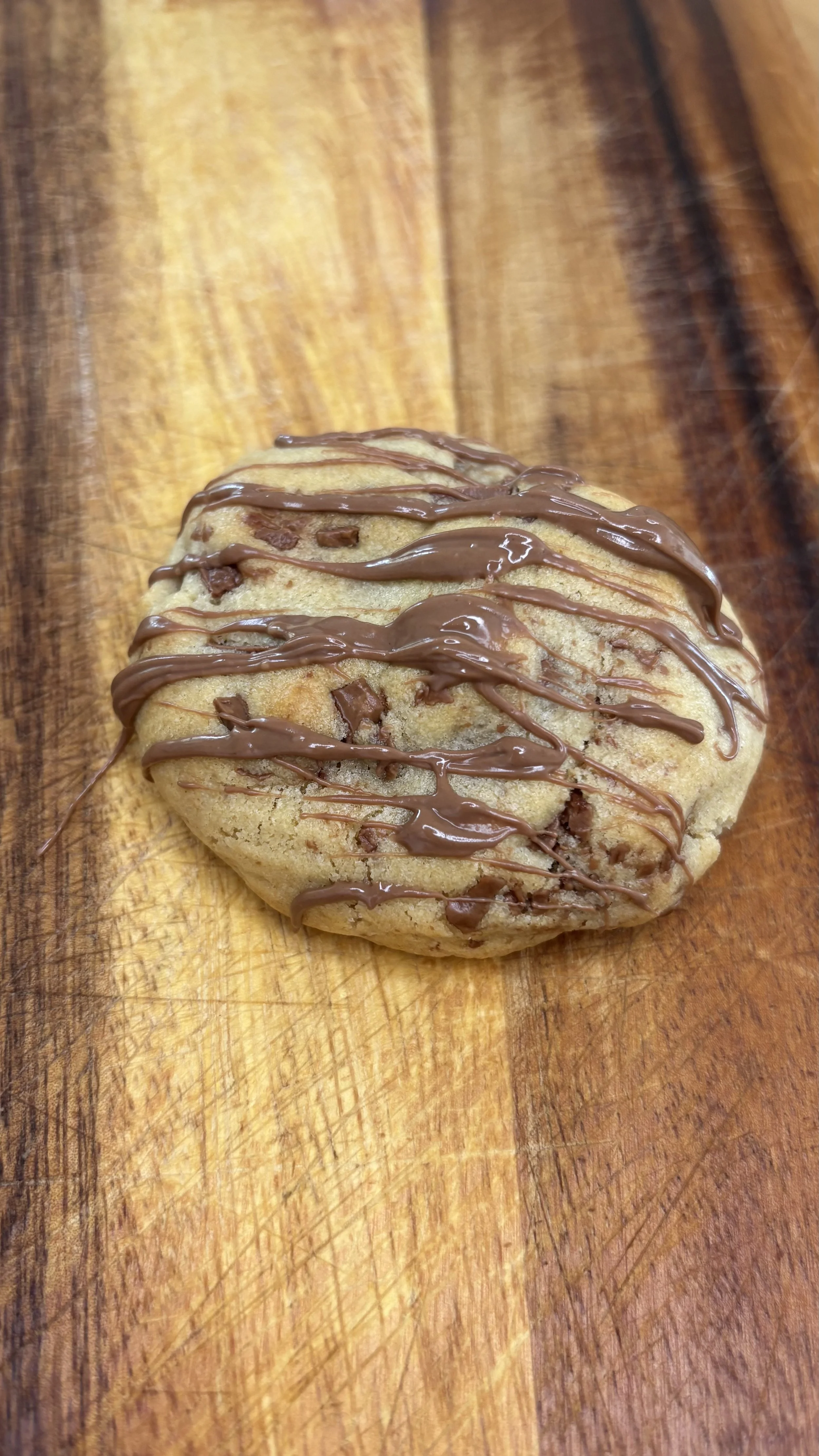 Galaxy and milkybar Bruno's Bakes cookie