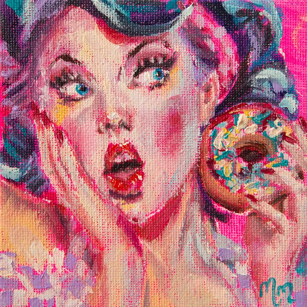 The Last Doughnut | Original Oil Painting