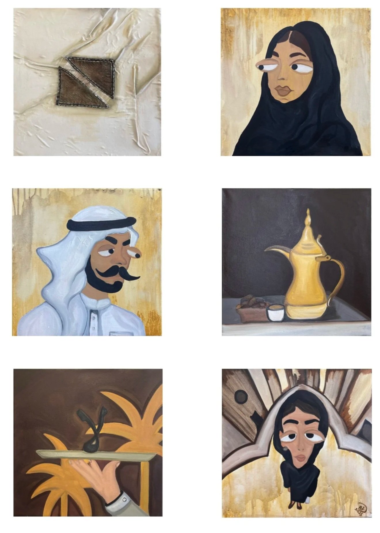 The  Shadow (6 pieces), Oil on Canvas, 40 cm x 40 cm