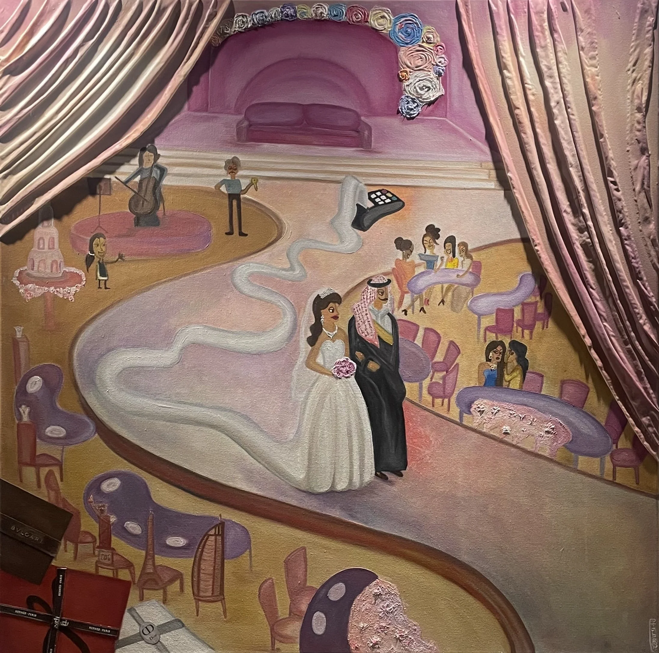 Negative Marriage, Mixed Media on Canvas, 100 cm  x  100 cm