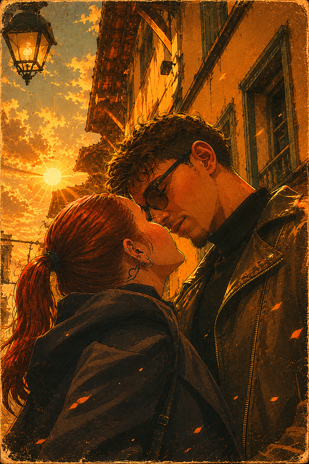 couple centre ville de Troyes illustration