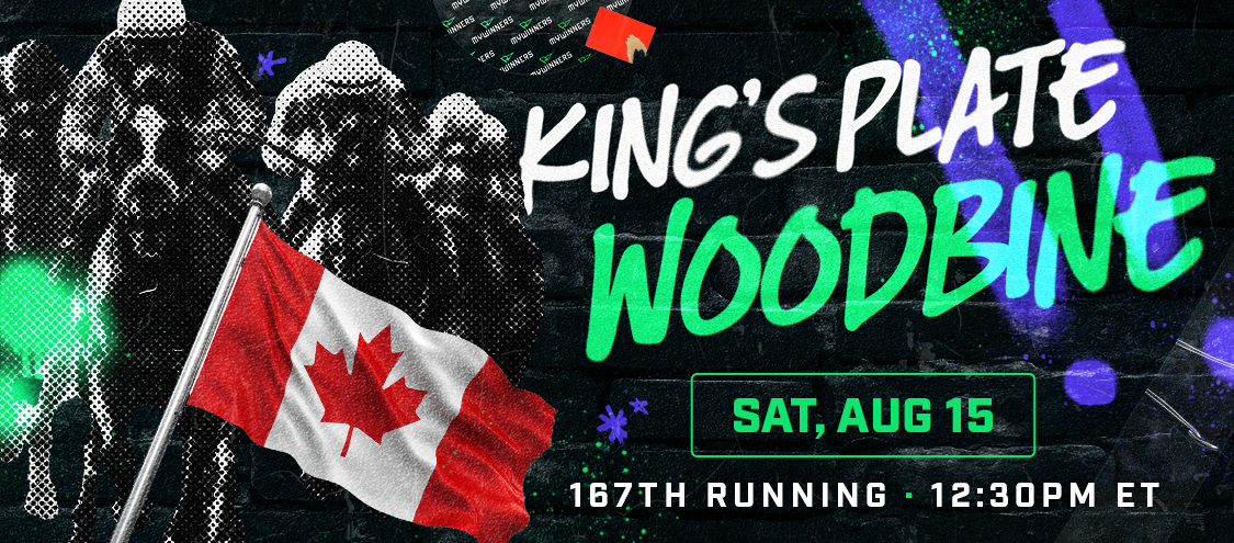 Graphic promoting the 167th Kings Plate at Woodbine Racetrack on Saturday, Aug 15, 2026, featured in our best of the rest weekend betting guide.