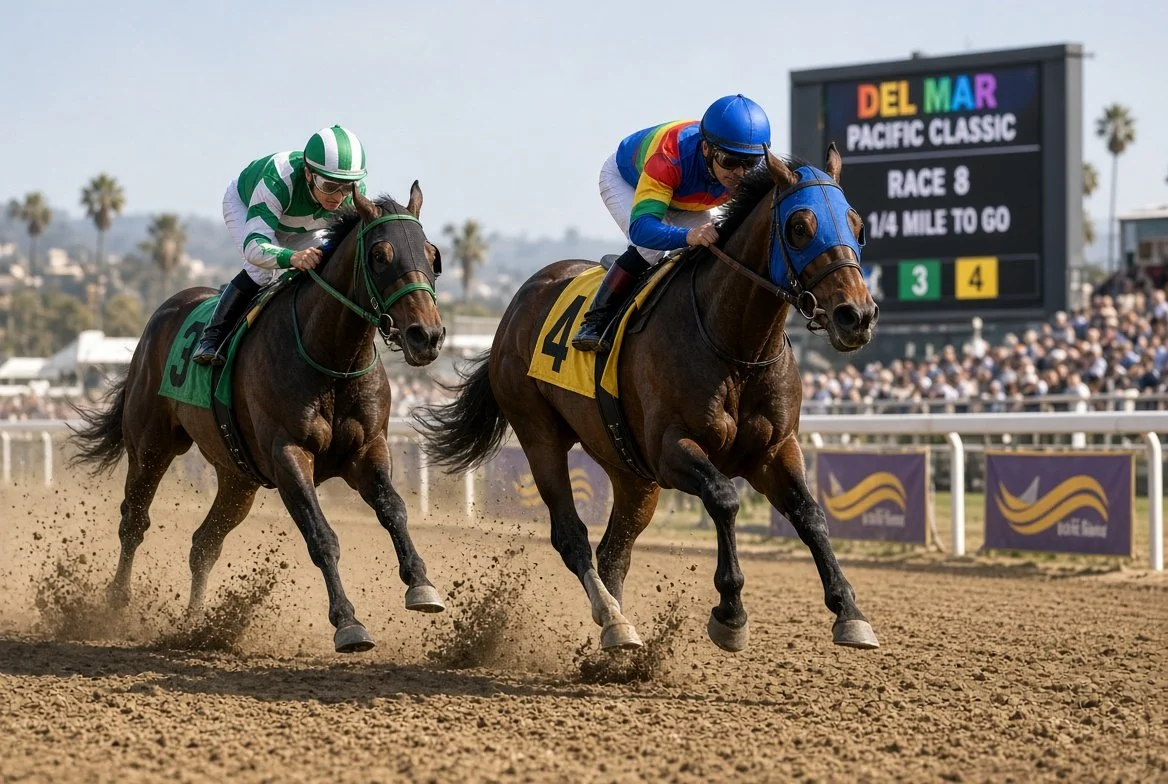 Pacific Classic 2026 odds field breaking from the starting gate ahead of the $1 million Grade 1 at Del Mar on August 22.