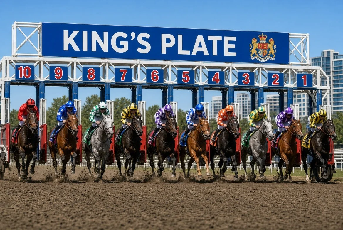 Promo graphic for the MyWinners Racing and Sports app, tied to our best of the rest weekend betting guide covering the Kings Plate and Longacres Mile.