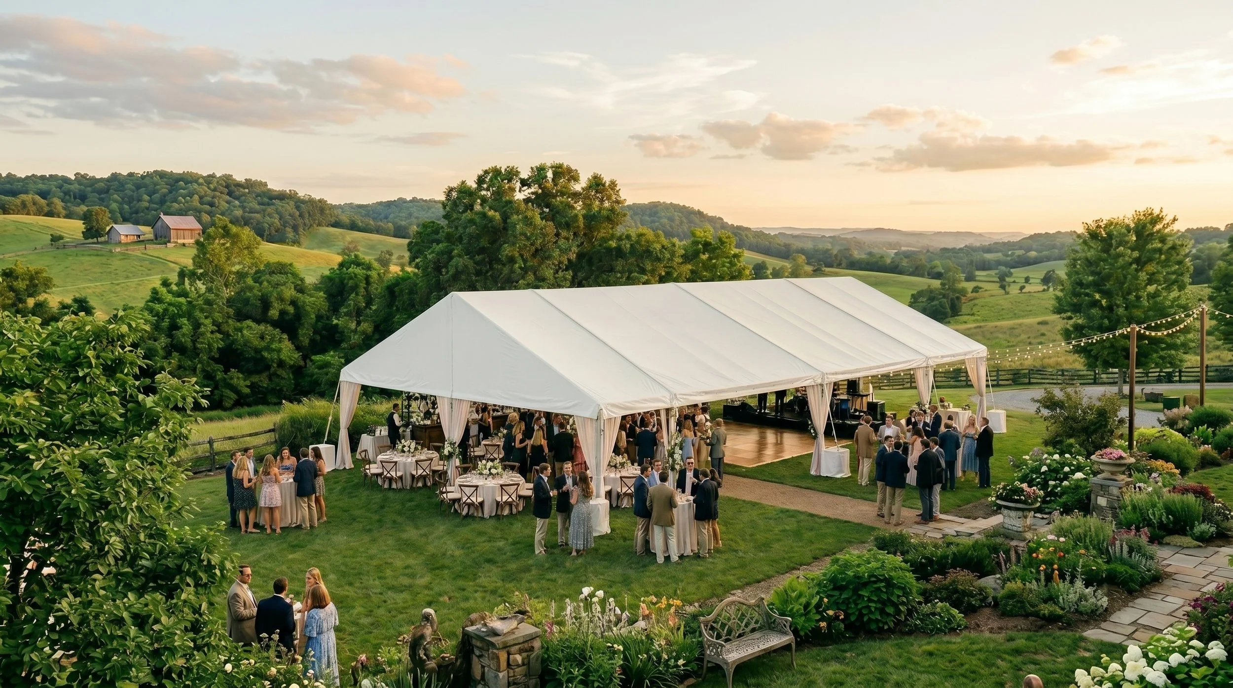 West Coast Frame Tent Wedding in Waynesboro, TN