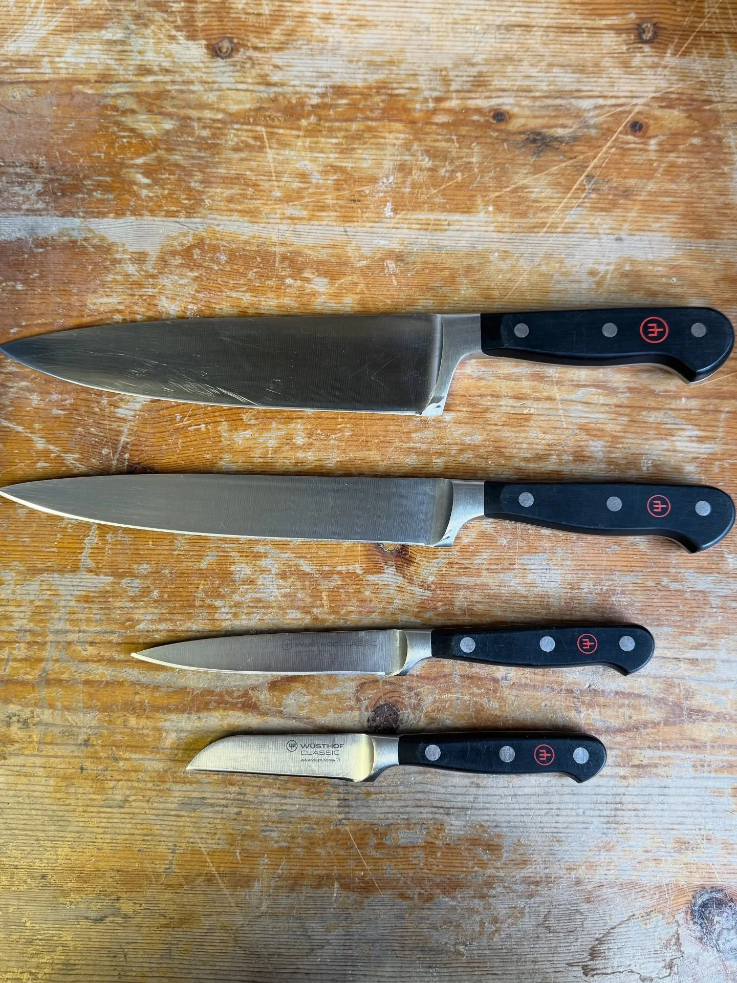 Beautiful set of Wüsthof knives now extremely sharp