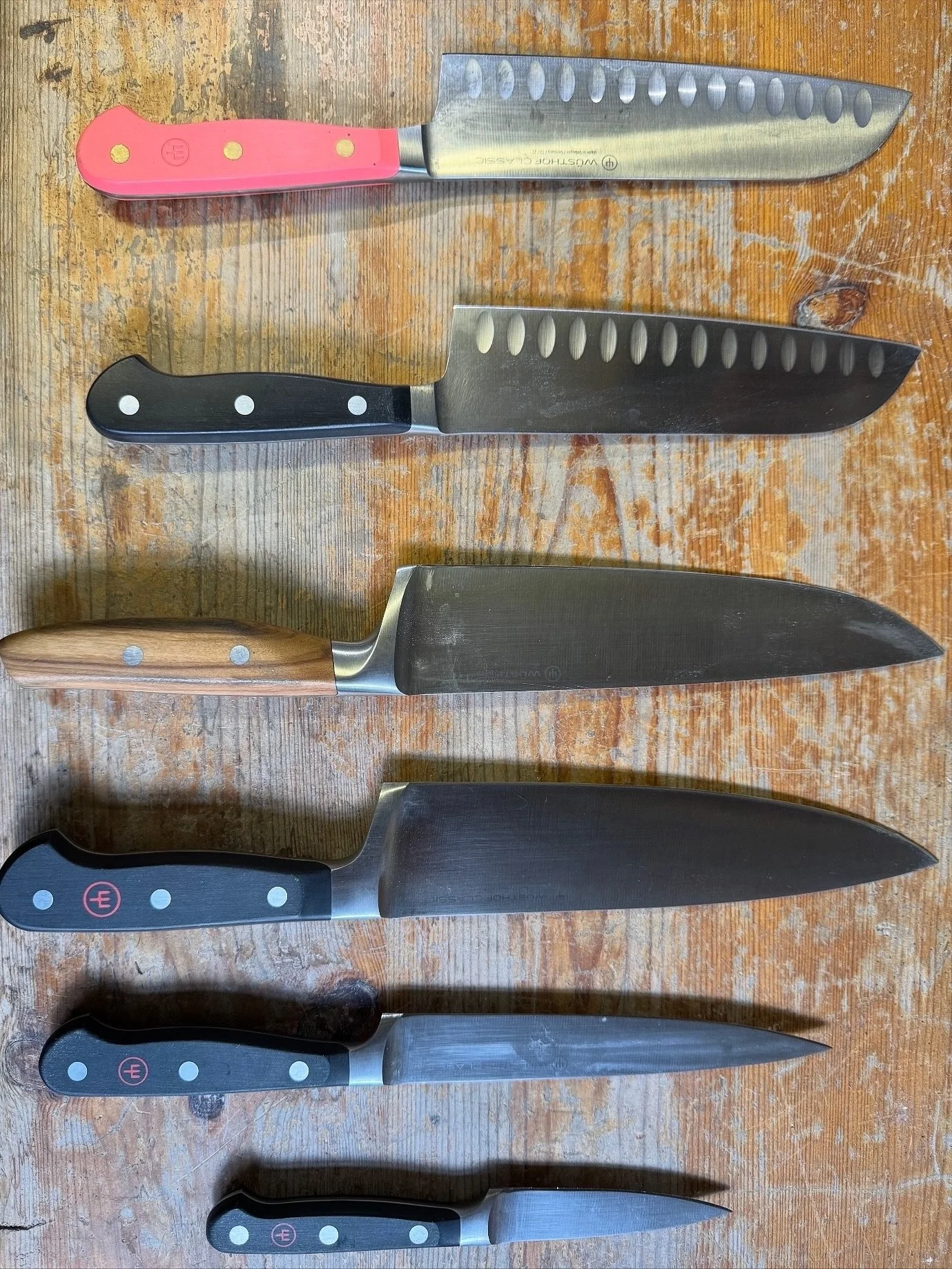 Thanks @wholefoodwarrior for trusting me with your lovely collection of knives!