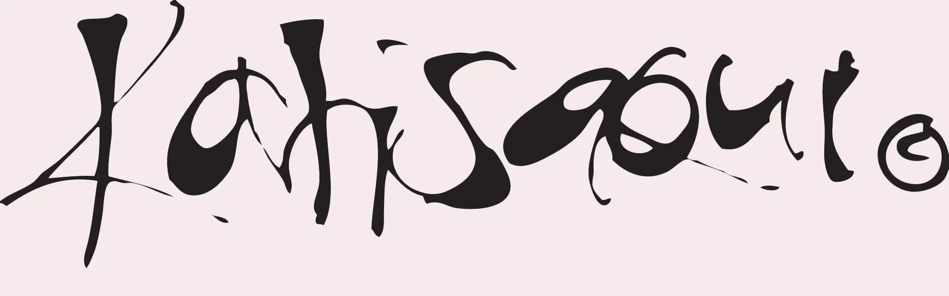 Stylized black text that reads "Happy New Year" on a light pink background.