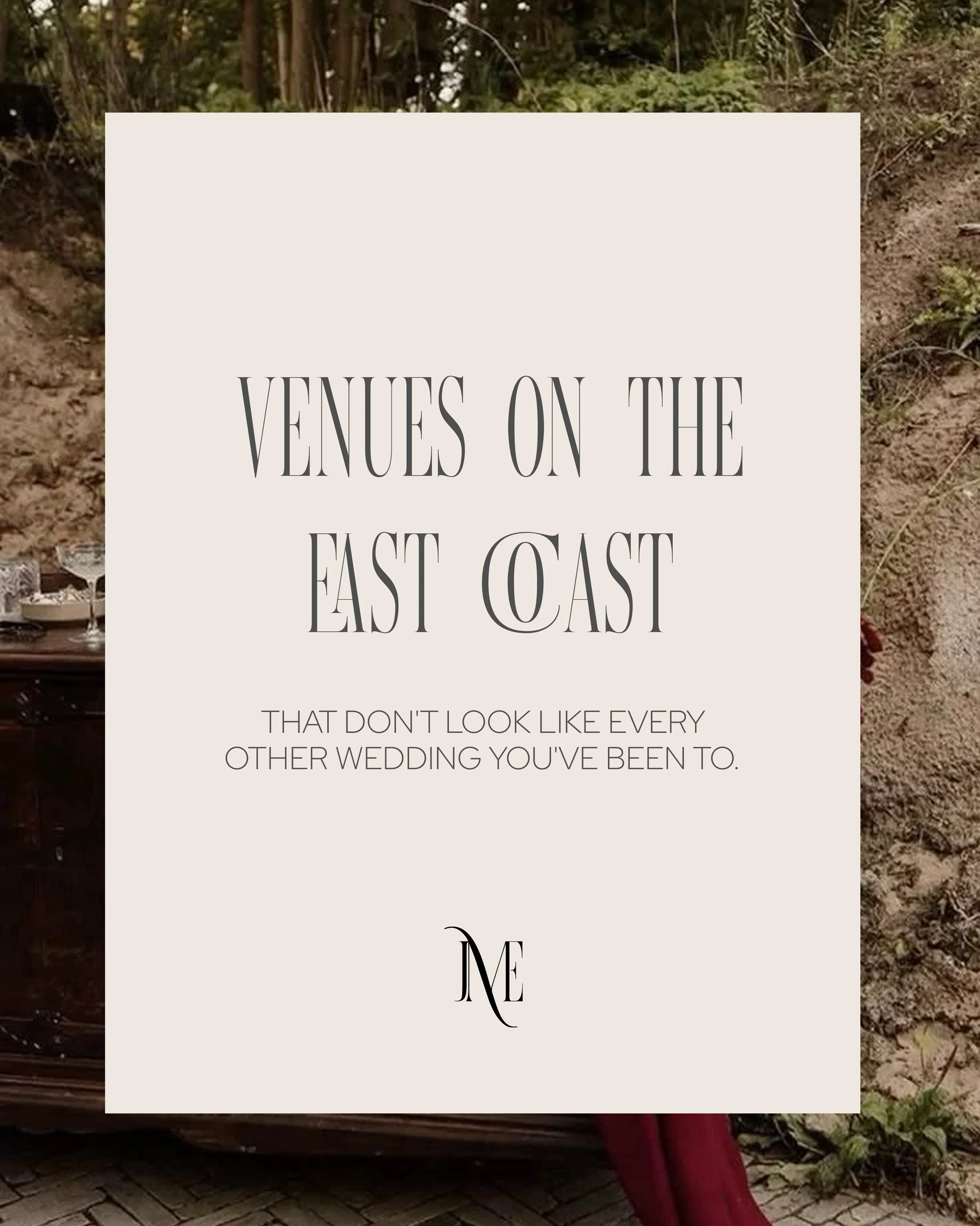 Because &ldquo;it was beautiful&rdquo; shouldn&rsquo;t be the most interesting thing someone says about your venue.

These are the East Coast spots that actually have something to say. The ones with character, history, and a point of view that goes b