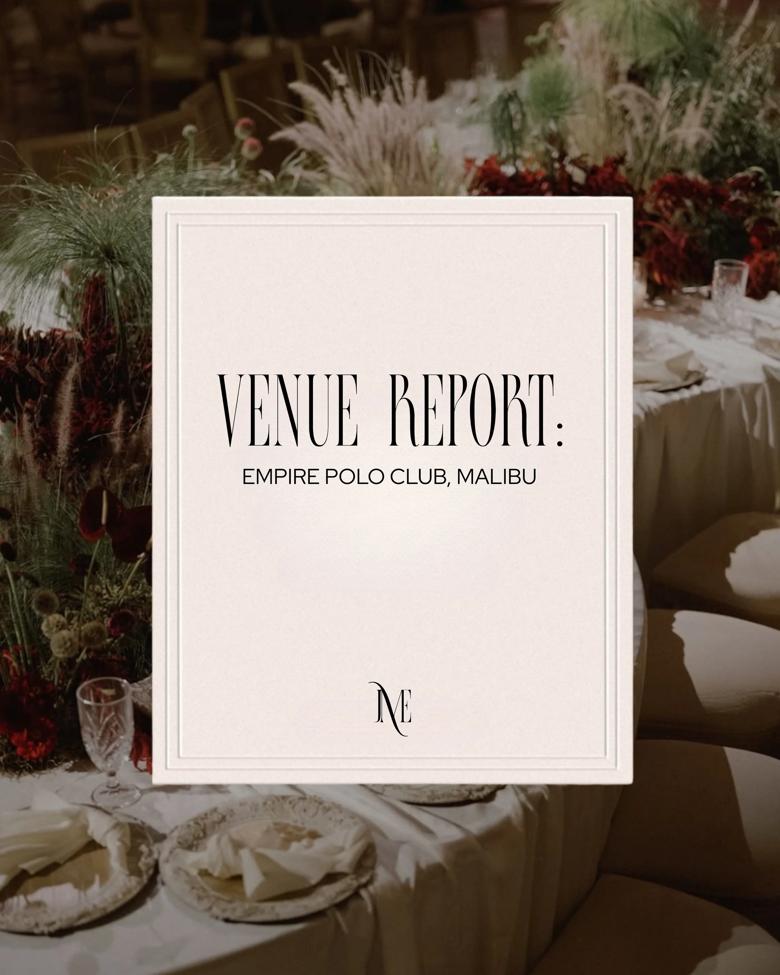 The venue sets the tone for everything that follows. ✨

When it&rsquo;s right you feel it immediately. The way the light hits, the way the space breathes, the way guests are going to feel when they walk in. Empire Polo Club in Malibu has that quality