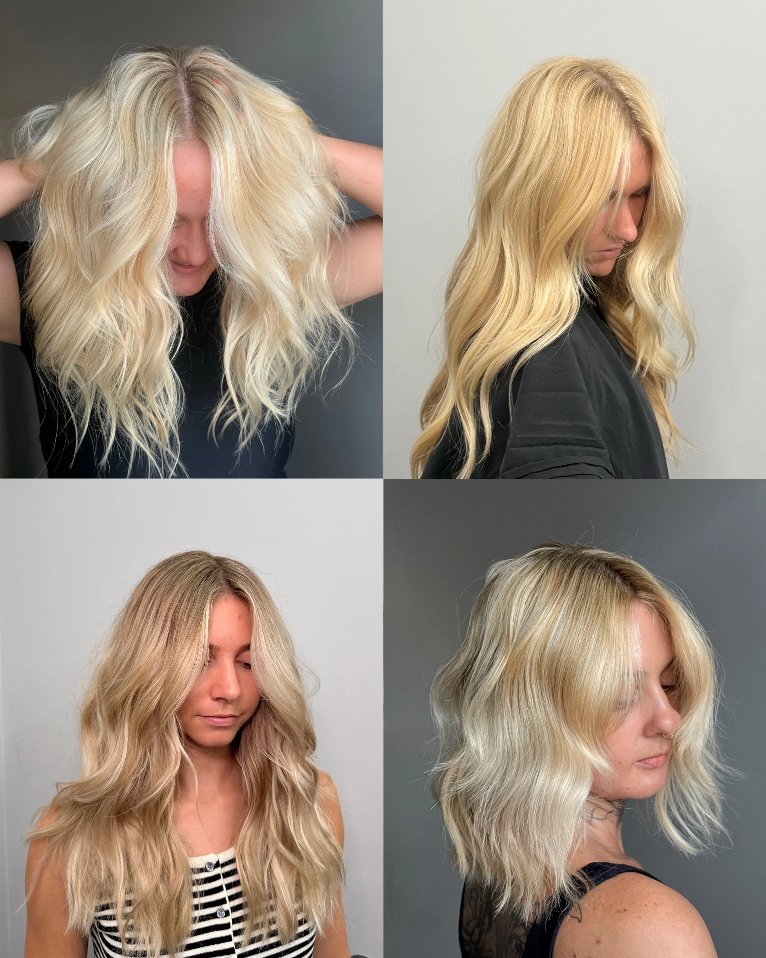 BLONDES OF THE WEEK ⭐️💋🤍

partial foil in 2.5 hours and LESS THAN 20 FOILS - growth 😌

love this warm bright blondey 🥲

&amp; fresh spray tan?? you&rsquo;re radiating, my dear

worked up to the last minute on this one 😅

soooooo worth it 🤤

she
