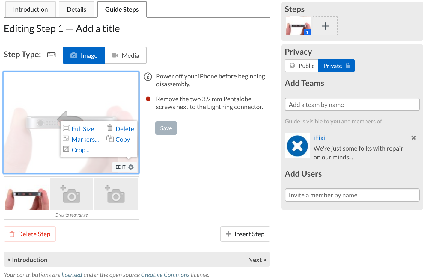 Include Visual Elements — iFixit EDU