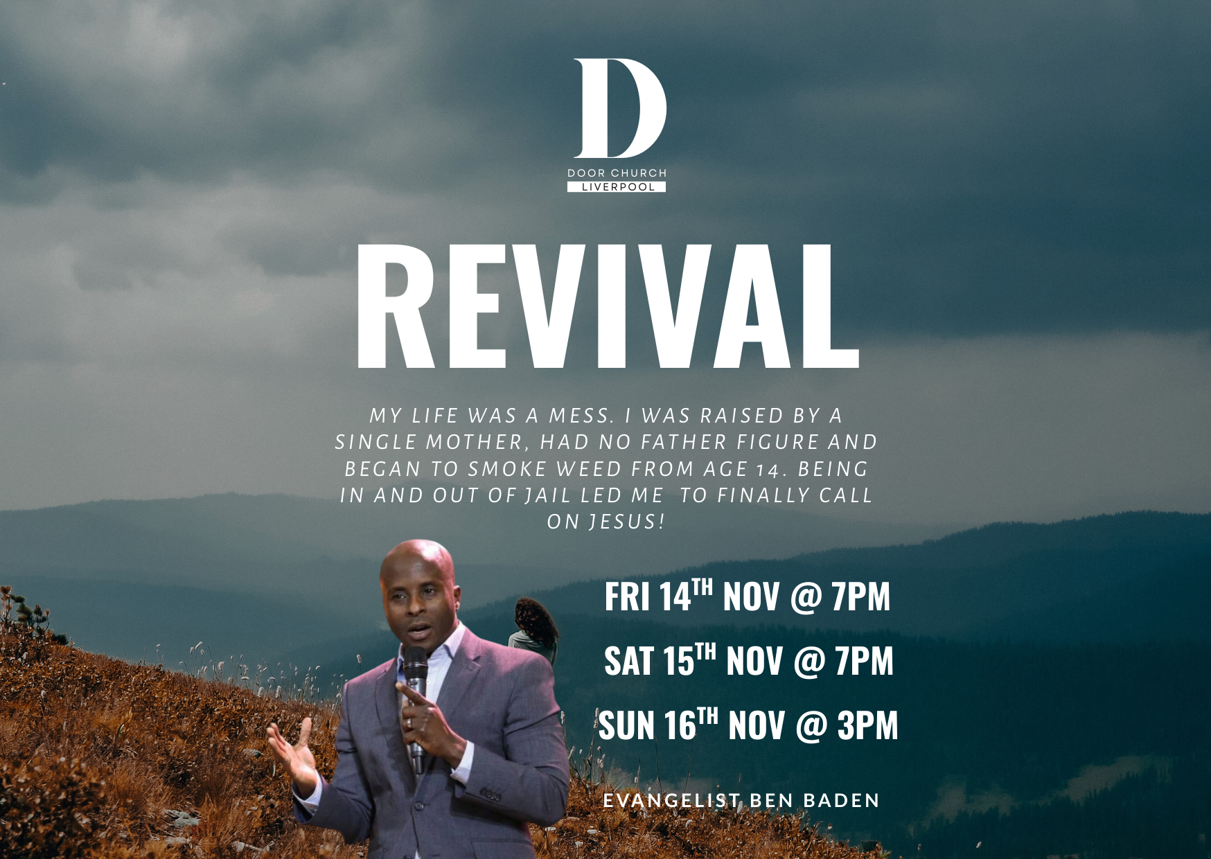 Black and Yellow Modern Prayer Revival Instagram Post (Presentation) (Invitations (Landscape)).png