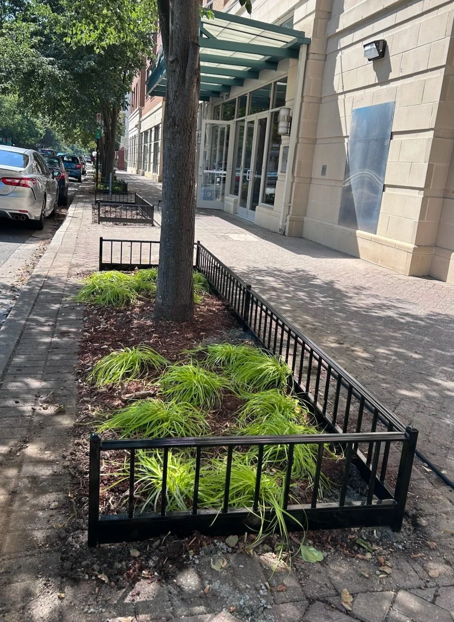 Short Fence Around Landscaping