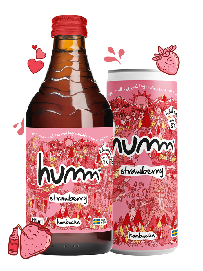 Humm flaska burk strawberry