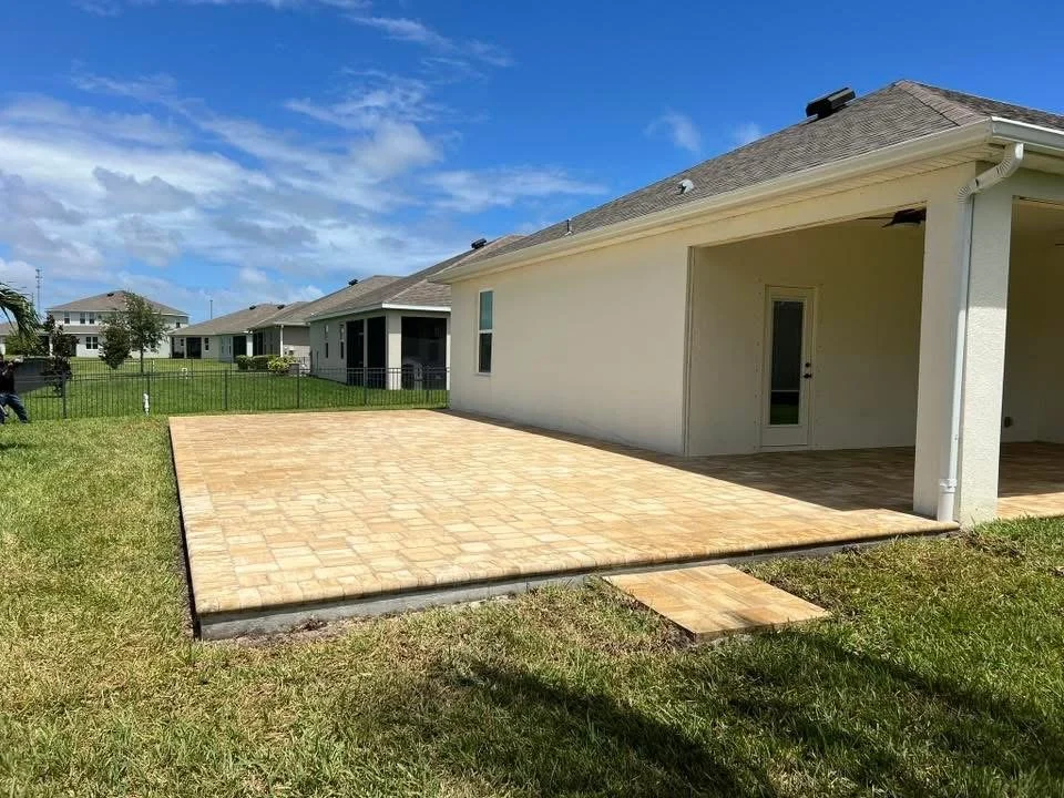 Paver driveway and patio installation for homeowners in Melbourne, Palm Bay, Viera, Merritt Island, and surrounding Florida communities.