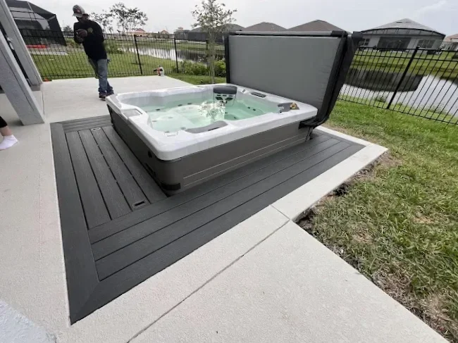 Outdoor living contractor specializing in paver patios, pool decks, outdoor kitchens, fire pits, and retaining walls serving Melbourne, Palm Bay, and surrounding Florida communities.