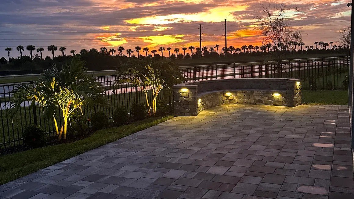 Paver installation, pool decks, patios, driveways, retaining walls, outdoor kitchens, turf and concrete for homeowners across Brevard County.