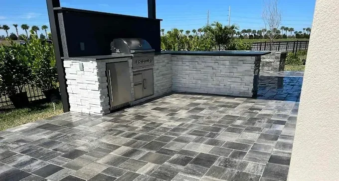 Residential paver, concrete, drainage, retaining wall, outdoor living, artificial turf, and landscape construction projects completed by Imperium Pavers throughout Melbourne, Palm Bay, Viera, Suntree, Rockledge, Merritt Island, Satellite Beach, Melbo