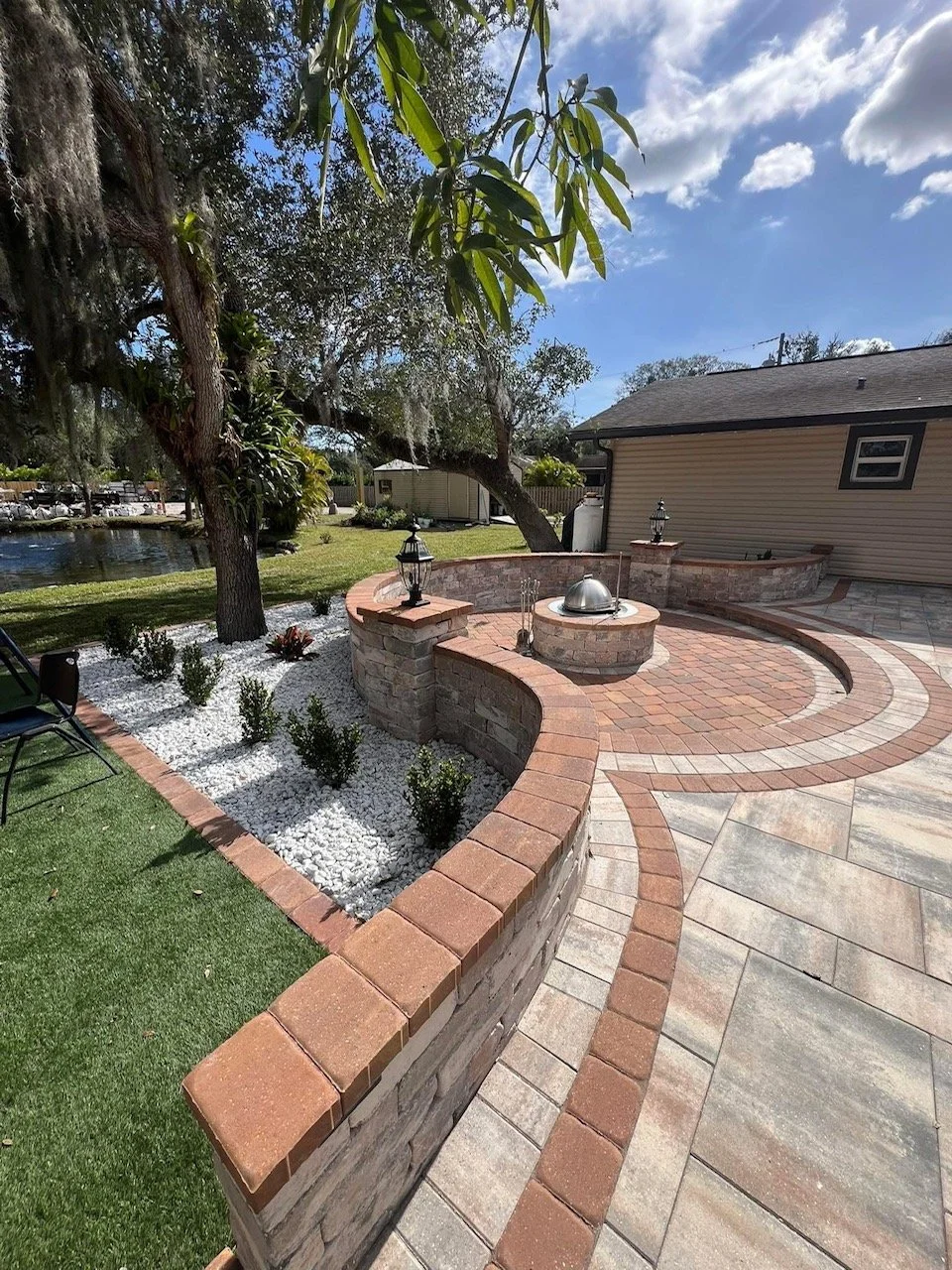 Brevard County Paver installation, paver patio, paver firepit, custom firepit, custom paver patio, Imperium Pavers