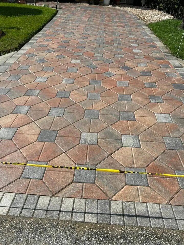 Custom driveway paver installation completed in Suntree, Florida, providing homeowners with a low-maintenance, visually appealing entrance built for long-term performance.