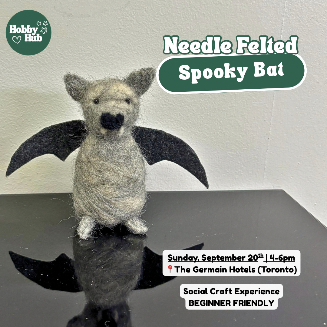 Learn to Needle Felt a Spooky Bat