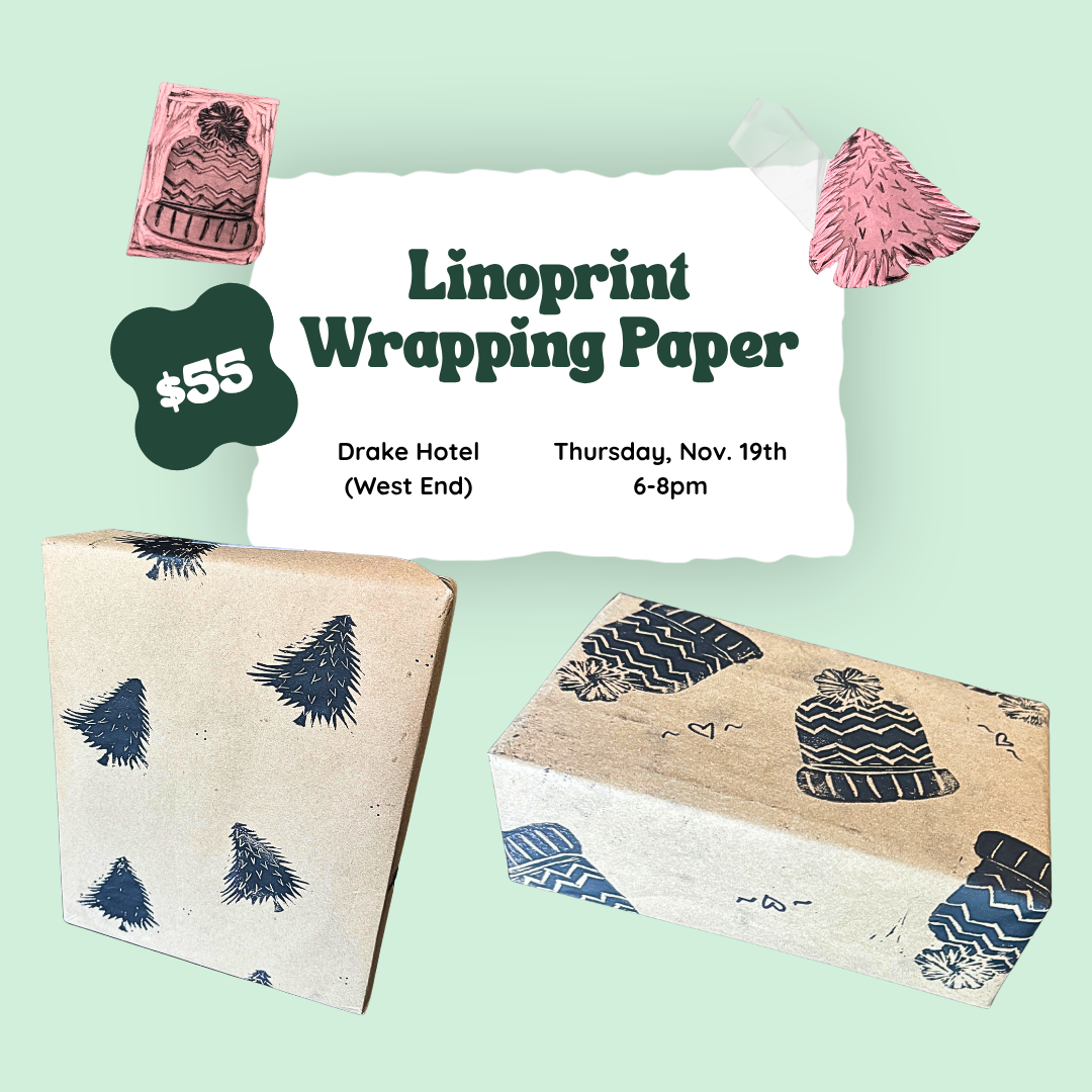 Linoprint Wrapping Paper
