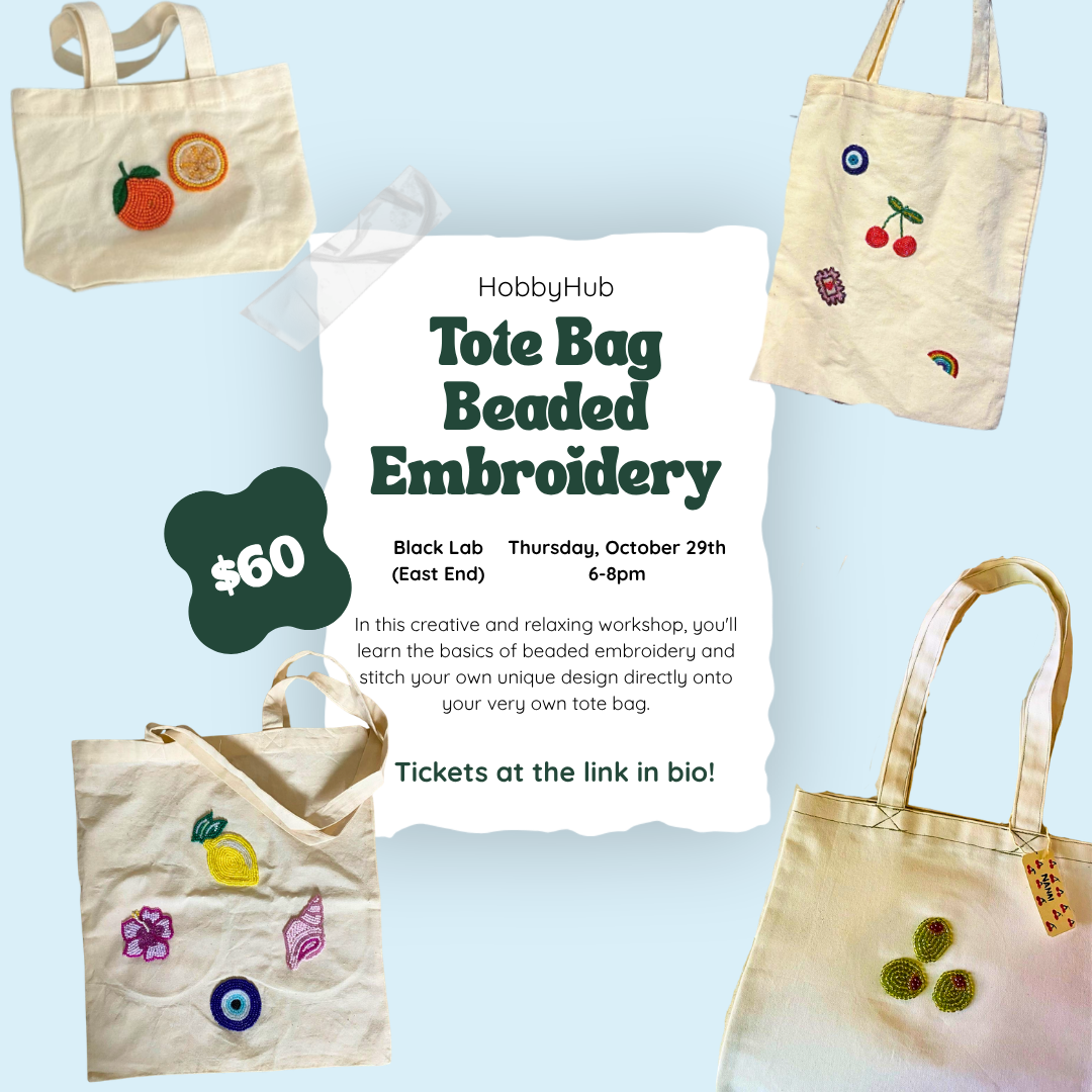 Create Your Own Bead Embroidered Tote Bag