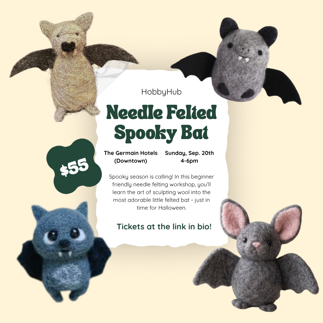 Learn to Needle Felt a Spooky Bat