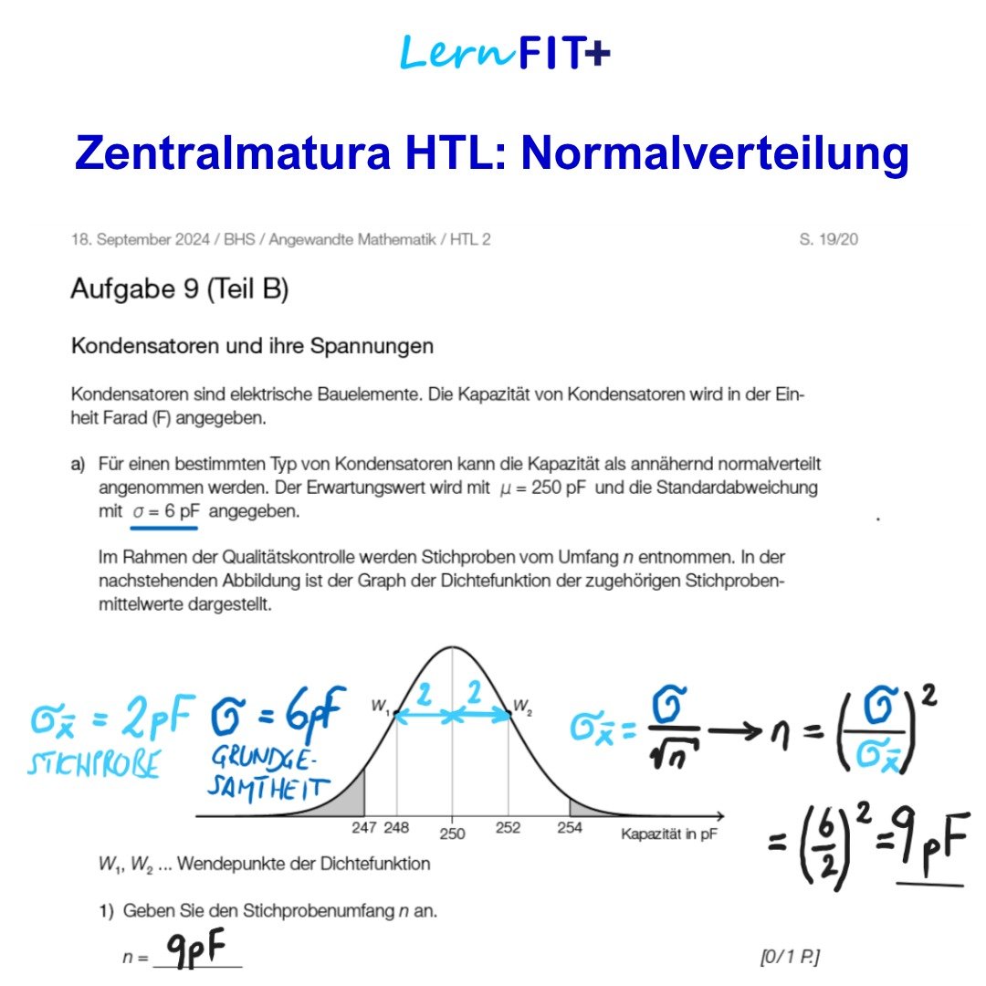 Wahrscheinlichkeit / Normalverteilung: Maturabeispiel mit Anleitung f&uuml;r (erlaubten) Taschenrechner 💯

www.lernfitplus.com

#schule #matura #nachhilfe #normalverteilung #glockenkurve #wahrscheinlichkeit #mathematik #lerntipps #wels #linz #htl