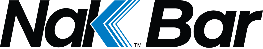 Logo for Nak Bar with stylized black and blue text.