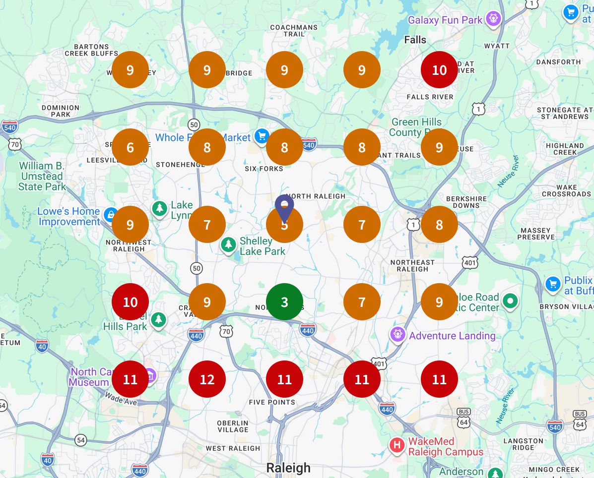 Google Map Pack for Tobacco Road Custom Builders